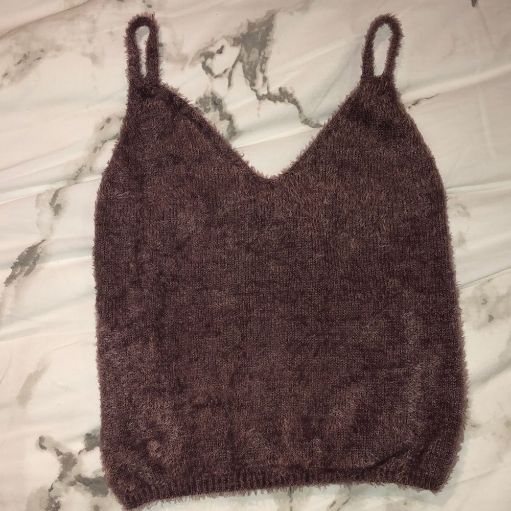 Fuzzy crop top